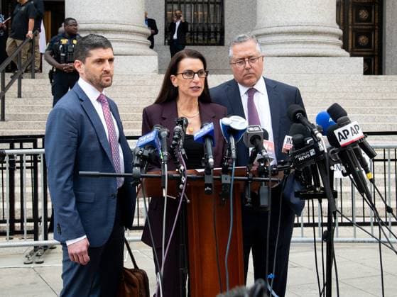Luigi Mangione Pleads Guilty Today in Manhattan Courthouse Luigi Mangione Pleads Guilty Today in Manhattan Courthouse, Downtown Manhattan, NY. 14 Aug 2026 Pictured: Jacob Kaplan,Karen Friedman, Marc Agnifilo. Photo credit: Mayer MEGA TheMegaAgency.com sales@mega.global  Copyright: xThexMegaxAgencyxMayerx xMEGAx