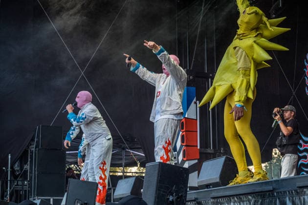 Das Berliner Hip Hop Rap Trio PA69 (besteht aus DJ Dope, Rabatto und Turbogianni) am ersten Tag des Highfield 2026 am Störmthaler See Highfield 2026 tag 1 - PA69 *** The Berlin hip-hop rap trio PA69—consisting of DJ Dope, Rabatto, and Turbogianni—performed on the first day of Highfield 2026 at Störmthaler See. Highfield 2026 Day 1: PA69
