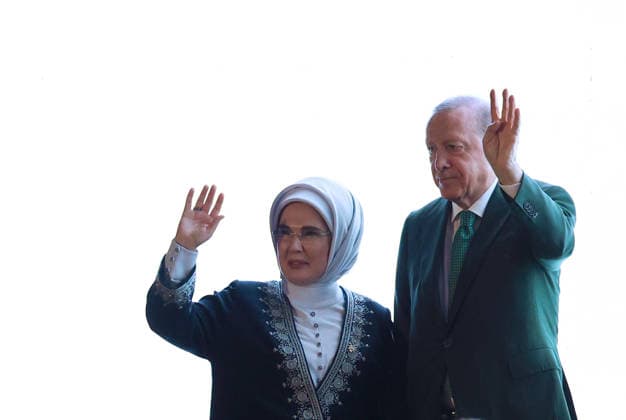 AK Party’s 25th Foundation Anniversary Event ANKARA, TURKIYE - AUGUST 14: (----EDITORIAL USE ONLY - MANDATORY CREDIT - TURKISH PRESIDENCY MURAT KULA HANDOUT - NO MARKETING NO ADVERTISING CAMPAIGNS - DISTRIBUTED AS A SERVICE TO CLIENTS----) Turkish President and AK Party Chairman Recep Tayyip Erdogan and his wife, Emine Erdogan attend AK Party’s 25th Foundation Anniversary Event at Baskent Nation’s Garden in Ankara, Turkiye on August 14, 2026. TUR Presidency Murat Kula Anadolu Ankara Turkey. Editorial use only. Please get in touch for any other usage.  Copyright: x2026xAnadoluxTURxPresidency MuratxKulax