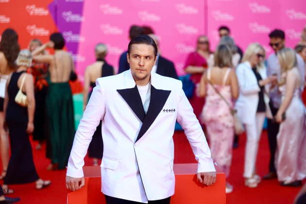 Sarajevo, Bosnia and Herzegovina, 140826. National Theatre. The 32nd Sarajevo Film Festival kicked off tonight with a red carpet and screening of the film Fatherland by PaweÅ‚ Pawlikowski. In the photo: Kerim Cutuna. Photo: Antonio Balic CROPIX Copyright: xxAntonioxBalicx sarajevo_film_festival12-140826