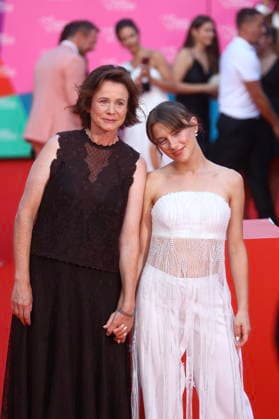 Sarajevo, Bosnia and Herzegovina, 140826. National Theatre. The 32nd Sarajevo Film Festival kicked off tonight with a red carpet and screening of the film Fatherland by PaweÅ‚ Pawlikowski. In the photo: Emily Watson, Sara Klimoska. Photo: Antonio Balic CROPIX Copyright: xxAntonioxBalicx sarajevo_film_festival5-140826