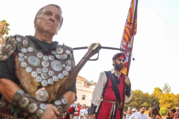 August 14, 2026: August 14, 2026 (Malaga) The Historical Cabalgata of the Feria de MoÂ¡laga 2026 is an event that celebrates the incorporation of the city into the Kingdom of Castile in 1487. This event, organized by the ZegroÂ­ Cultural Association, has more than 200 participants representing the Christian and Muslim troops. runs through the streets of the historic center, culminating in Customs Square. During the event, there is a symbolic handing over of keys from Malaga to King Ferdinand, staging the end of the siege and the beginning of a new historical stage  - ZUMAc161 20260814_zap_c161_021 Copyright: xLorenzoxCarnerox