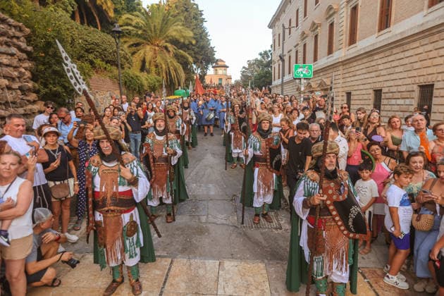 August 14, 2026: August 14, 2026 (Malaga) The Historical Cabalgata of the Feria de MoÂ¡laga 2026 is an event that celebrates the incorporation of the city into the Kingdom of Castile in 1487. This event, organized by the ZegroÂ­ Cultural Association, has more than 200 participants representing the Christian and Muslim troops. runs through the streets of the historic center, culminating in Customs Square. During the event, there is a symbolic handing over of keys from Malaga to King Ferdinand, staging the end of the siege and the beginning of a new historical stage - ZUMAc161 20260814_zap_c161_043 Copyright: xLorenzoxCarnerox