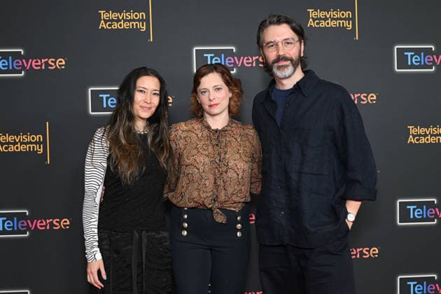 Televerse 2026 - Day 1 Rachel Bloom, Sherri Chung and David Fleming arriving to the Televerse 2026 - Day 1 at JW Marriott on August 14, 2026 in Los Angeles, CA. Los Angeles JW Marriott California USA Copyright: xOConnor AFF-USA.comx
