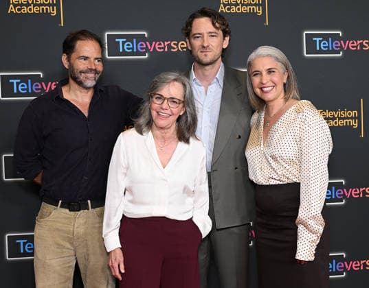 Televerse 2026 - Day 1 Peter Craig, Sally Field, Lewis Pullman and Olivia Newman arriving to the Televerse 2026 - Day 1 at JW Marriott on August 14, 2026 in Los Angeles, CA. Los Angeles JW Marriott California USA Copyright: xLISAxOConnor AFF-USA.comx