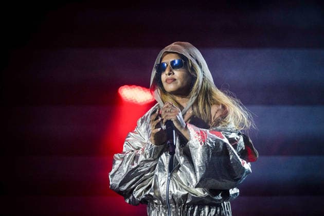 M.I.A., perfoms during Vodafone Paredes de Coura in Paredes de Coura, Portugal - 15 Aug 2026 Mathangi Arulpragasam, (M.I.A.), the British rapper, singer and producer, performs live on the main stage during Vodafone Paredes de Coura. Paredes de Coura Portugal Copyright: xDiogoxBaptistax xSOPAxImagesx DB_MIA20260814PDC_005