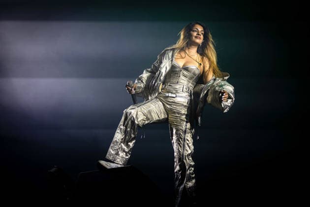 M.I.A., perfoms during Vodafone Paredes de Coura in Paredes de Coura, Portugal - 15 Aug 2026 Mathangi Arulpragasam, (M.I.A.), the British rapper, singer and producer, performs live on the main stage during Vodafone Paredes de Coura. Paredes de Coura Portugal Copyright: xDiogoxBaptistax xSOPAxImagesx DB_MIA20260814PDC_029