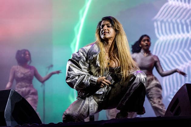 M.I.A., perfoms during Vodafone Paredes de Coura in Paredes de Coura, Portugal - 15 Aug 2026 Mathangi Arulpragasam, (M.I.A.), the British rapper, singer and producer, performs live on the main stage during Vodafone Paredes de Coura. Paredes de Coura Portugal Copyright: xDiogoxBaptistax xSOPAxImagesx DB_MIA20260814PDC_032