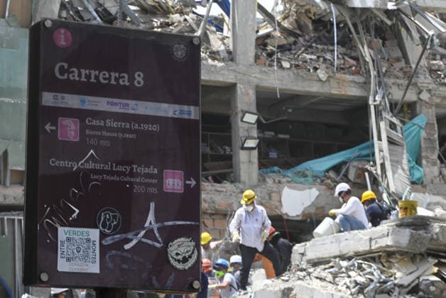 Search and rescue operations continue in quake-hit Pereira PEREIRA, COLOMBIA - AUGUST 14: Search and rescue operations continue at various locations across Pereira, in Colombia, on August 14, 2026. The death toll has reached 94, and 41,600 families have been affected, according to a report by Colombian President Abelardo de la Espriella, who visited Pereira and pledged to support the city and its reconstruction. Alexis Munera Anadolu Pereira Colombia. Editorial use only. Please get in touch for any other usage.  Copyright: x2026xAnadoluxAlexisxMunerax