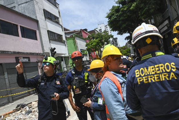 Search and rescue operations continue in quake-hit Pereira PEREIRA, COLOMBIA - AUGUST 14: Search and rescue operations continue at various locations across Pereira, in Colombia, on August 14, 2026. The death toll has reached 94, and 41,600 families have been affected, according to a report by Colombian President Abelardo de la Espriella, who visited Pereira and pledged to support the city and its reconstruction. Alexis Munera Anadolu Pereira Colombia. Editorial use only. Please get in touch for any other usage.  Copyright: x2026xAnadoluxAlexisxMunerax
