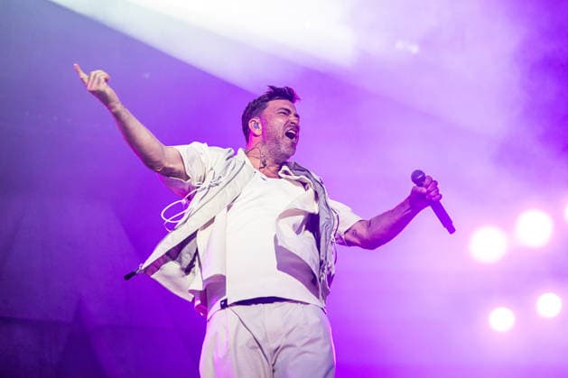 Rostock Deutschland 14. August 2026: Marteria - Zum Glück in die Zukunft Tour 2026 - Rostock Im Bild: Marten Laciny (Marteria) *** Rostock, Germany, August 14, 2026 Marteria Zum Glück in die Zukunft Tour 2026 Rostock Pictured: Marten Laciny (Marteria) Copyright: xFotostandx xVoelkerx