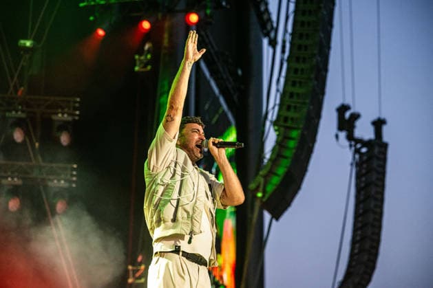Rostock Deutschland 14. August 2026: Marteria - Zum Glück in die Zukunft Tour 2026 - Rostock Im Bild: Marten Laciny (Marteria) *** Rostock, Germany, August 14, 2026 Marteria Zum Glück in die Zukunft Tour 2026 Rostock Pictured: Marten Laciny (Marteria) Copyright: xFotostandx xVoelkerx
