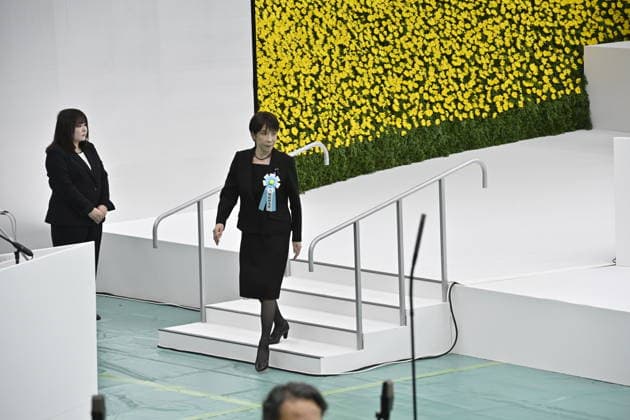 Japan commemorates war dead on 81st anniversary of end of World War II TOKYO, JAPAN - AUGUST 15 : Japanese Prime Minister Sanae Takaichi leaves the memorial altar after making a floral offering during the National Memorial Service for the War Dead at the Nippon Budokan in Tokyo, Japan, August 15, 2026. David Mareuil Anadolu Tokyo Japan. Editorial use only. Please get in touch for any other usage.  Copyright: x2026xAnadoluxDavidxMareuilx