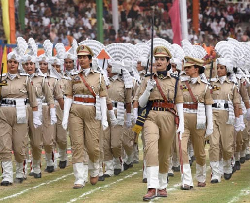August 15, 2026, Srinagar, Jammu And Kashmir, India: Women contingent take part in India s Independence Day parade at Bakshi Stadium in Srinagar, India on August 15, 2026. Srinagar India - ZUMAz120 20260815_zip_z120_019 Copyright: xBasitxZargarx