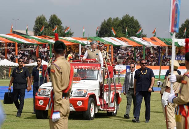 August 15, 2026, Srinagar, Jammu And Kashmir, India: Omar Abdullah chief minister of Jammu and Kashmir attends a ceremony to mark India s Independence Day in Srinagar on August 15, 2026. Srinagar India - ZUMAz120 20260815_zip_z120_046 Copyright: xBasitxZargarx