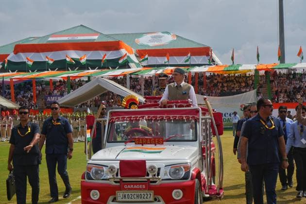 Independence Day celebrations held in Srinagar SRINAGAR, JAMMU AND KASHMIR, INDIA, AUGUST 15, 2026: Independence Day celebrations are held at Bakshi Stadium in Srinagar, with Jammu and Kashmir Chief Minister Omar Abdullah leading the commemorations. Celebrations and festivities are also held around the city s iconic Ghanta Ghar as India marks its 80th Independence Day. SRINAGAR JAMMU AND KASHMIR India Copyright: x xSameerxHussainx xJNAxPressx