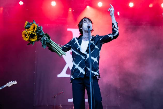 Iceage live at Syd For Solen 2026 Copenhagen, Denmark. 14th, August 2026. The Danish punk group Iceage performs a live concert during the Danish music festival Syd For Solen 2026 in Copenhagen. Here vocalist Elias Bender Ronnenfelt is seen live on stage. Denmark, Copenhagen  Copyright: xGonzalesxPhoto ErlingxBrodersenx