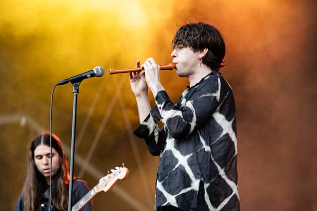 Iceage live at Syd For Solen 2026 Copenhagen, Denmark. 14th, August 2026. The Danish punk group Iceage performs a live concert during the Danish music festival Syd For Solen 2026 in Copenhagen. Here vocalist Elias Bender Ronnenfelt is seen live on stage. Denmark, Copenhagen  Copyright: xGonzalesxPhoto ErlingxBrodersenx