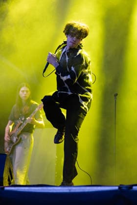 Iceage live at Syd For Solen 2026 Copenhagen, Denmark. 14th, August 2026. The Danish punk group Iceage performs a live concert during the Danish music festival Syd For Solen 2026 in Copenhagen. Here vocalist Elias Bender Ronnenfelt is seen live on stage. Denmark, Copenhagen  Copyright: xGonzalesxPhoto ErlingxBrodersenx