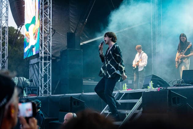 Iceage live at Syd For Solen 2026 Copenhagen, Denmark. 14th, August 2026. The Danish punk group Iceage performs a live concert during the Danish music festival Syd For Solen 2026 in Copenhagen. Here vocalist Elias Bender Ronnenfelt is seen live on stage. Denmark, Copenhagen  Copyright: xGonzalesxPhoto ErlingxBrodersenx