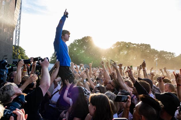 Turnstile live at Syd For Solen 2026 Copenhagen, Denmark. 14th, August 2026. The American hardcore punk band Turnstile performs a live concert during the Danish music festival Syd For Solen 2026 in Copenhagen. Here vocalist Brendan Yates is seen live on stage. Denmark, Copenhagen  Copyright: xGonzalesxPhoto ErlingxBrodersenx