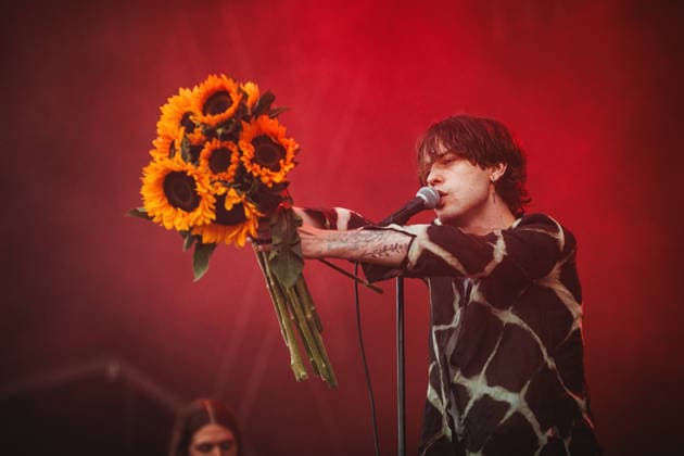 Iceage live at Syd For Solen 2026 Copenhagen, Denmark. 14th, August 2026. The Danish punk group Iceage performs a live concert during the Danish music festival Syd For Solen 2026 in Copenhagen. Here vocalist Elias Bender Ronnenfelt is seen live on stage. Denmark, Copenhagen  Copyright: xGonzalesxPhoto ChristianxHjorthx