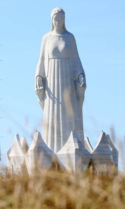 Highest Virgin Mary statue in Europe unveiled Photo: Adam Burakowski East News Ceremony of the unveiling and consecration of the Monument to Our Lady of Mercy on August 15, 2026 in the village of Konotopie near Torun in north-central Poland. The monument, whose height reaches 55,6 metres, was privately financed by the Polish entrepreneur and stock market investor Roman Karkosik. This is the highest Virgin Mary statue in Europe and second highest in the world. EN_01682639_0028 