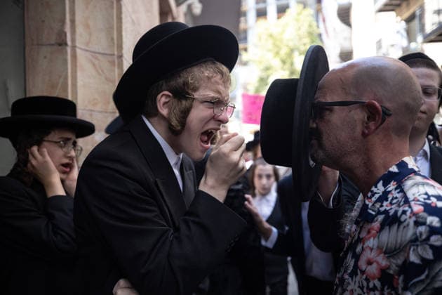 Ultra-Orthodox Jews protest outside cafe over alleged Shabbat violation in Israel JERUSALEM - AUGUST 15: Ultra-Orthodox Jews protest outside the Bastima cafe in West Jerusalem on August 15, 2026, saying the cafe was open on Saturday during Shabbat, when work is prohibited according to their religious beliefs. Mostafa Alkharouf Anadolu Jerusalem Jerusalem. Editorial use only. Please get in touch for any other usage.  Copyright: x2026xAnadoluxMostafaxAlkharoufx