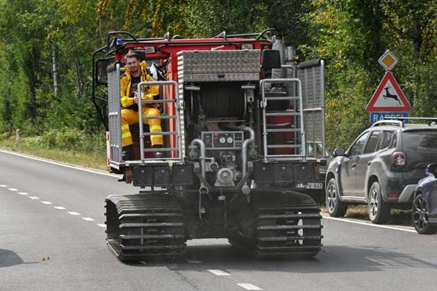Fire in the Belgian High Fens JALHAY, BELGIUM - AUGUST 15 : An important fire has broken out in the Belgian High Fens on August 15, 2026 in Jalhay, Belgium, 15 08 2026 Jalhay Belgium  Copyright: xDhax