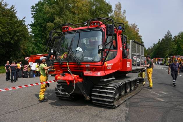 Fire in the Belgian High Fens JALHAY, BELGIUM - AUGUST 15 : An important fire has broken out in the Belgian High Fens on August 15, 2026 in Jalhay, Belgium, 15 08 2026 Jalhay Belgium  Copyright: xDhax