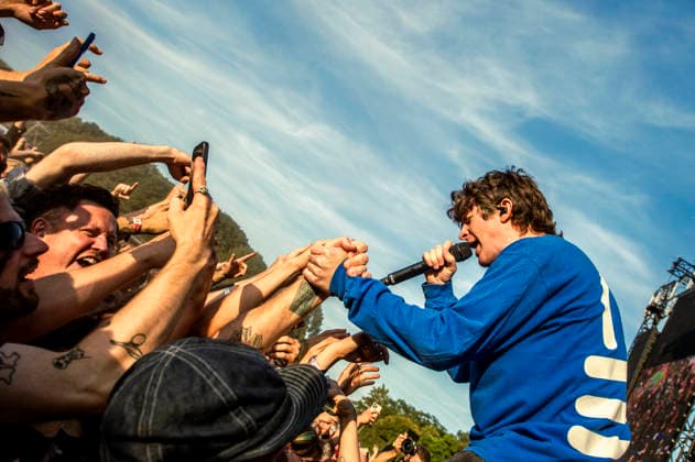 Turnstile live at Syd For Solen 2026 Copenhagen, Denmark. 14th, August 2026. The American hardcore punk band Turnstile performs a live concert during the Danish music festival Syd For Solen 2026 in Copenhagen. Here vocalist Brendan Yates is seen among the festival goers. Denmark, Copenhagen  Copyright: xGonzalesxPhoto MathiasxBakxLarsenx