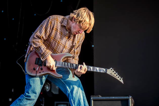 Turnstile live at Syd For Solen 2026 Copenhagen, Denmark. 14th, August 2026. The American hardcore punk band Turnstile performs a live concert during the Danish music festival Syd For Solen 2026 in Copenhagen. Here guitarist Pat McCrory is seen live on stage. Denmark, Copenhagen  Copyright: xGonzalesxPhoto MathiasxBakxLarsenx