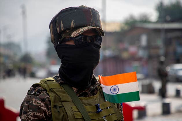 August 15, 2026, Srinagar, Jammu And Kashmir, India: Indian paramilitary soldier with an Indian national flag patch on his uniform during celebrations marking India™s 80th Independence in Srinagar, the summer capital of Jammu and Kashmir. The ceremony included the unfurling of the national flag, a ceremonial parade and cultural performances. Srinagar India - ZUMAs197 20260815_aaa_s197_050 Copyright: xFaisalxBashirx