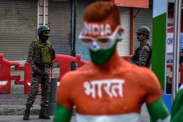 August 15, 2026, Srinagar, Kashmir, India: Indian paramilitary troopers stand alert during the India s 80th Independence celebrations in Srinagar..The administration celebrated Independence day across the Kashmir valley amid heightened security arrangements. Srinagar India  - ZUMAs197 20260815_aaa_s197_071 Copyright: xSaqibxMajeedx