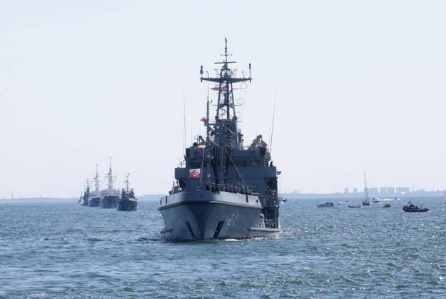Polish Armed Forces Day celebrations Photo: Karol Strzelecki East News Central naval military parade on the waters of Gdansk Bay marking the Polish Armed Forces Day and 106th anniversary of 1920 victory over Soviet Russia at the Battle of Warsaw during the Polish?Soviet War on August 15, 2026 in Gdynia, Poland. EN_01682637_0044 