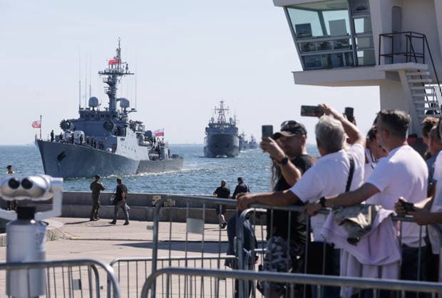Polish Armed Forces Day celebrations Photo: Karol Strzelecki East News Central naval military parade on the waters of Gdansk Bay marking the Polish Armed Forces Day and 106th anniversary of 1920 victory over Soviet Russia at the Battle of Warsaw during the Polish?Soviet War on August 15, 2026 in Gdynia, Poland. EN_01682637_0065 