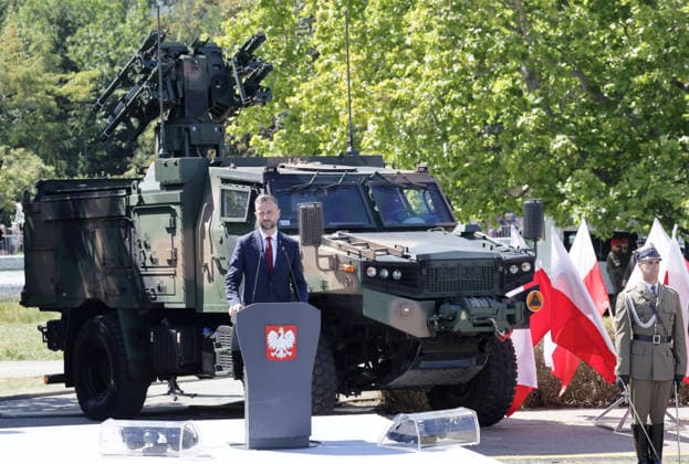 Polish Armed Forces Day celebrations Photo: Wojciech Olkusnik East News Polish minister of defence Wladyslaw Kosniak-Kamysz deliveres a speech during the central military parade marking the Polish Armed Forces Day and 106th anniversary of 1920 victory over Soviet Russia at the Battle of Warsaw during the Polish?Soviet War on August 15, 2026 in Warsaw, Poland. EN_01682638_0196 