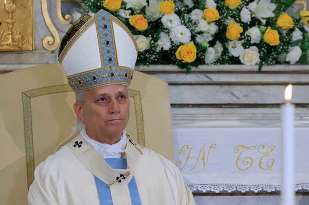 IPA87500442 - Castel Gandolfo: Pope Leo XIV celebrates Mass for the Feast of the Assumption in the church of Castel Gandolfo on August 15.  Copyright: xSTEFANOxCAROFEIx xSTEFANOxCAROFEIx xFOTOGRAMMAx 87500442