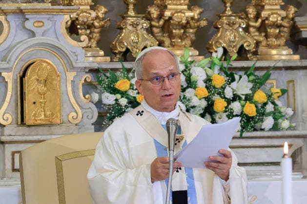 IPA87500432 - Castel Gandolfo: Pope Leo XIV celebrates Mass for the Feast of the Assumption in the church of Castel Gandolfo on August 15.  Copyright: xSTEFANOxCAROFEIx xSTEFANOxCAROFEIx xFOTOGRAMMAx 87500432