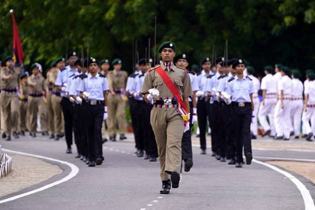 Independence Day celebrations - India Students and members of the National Cadet Corps march during India s Independence Day celebrations at Mayo College in Ajmer, India on August 15, 2026. Photo by Himanshu Sharma ABACAPRESS.COM Ajmer India  Copyright: xHimanshuxSharma ABACAx