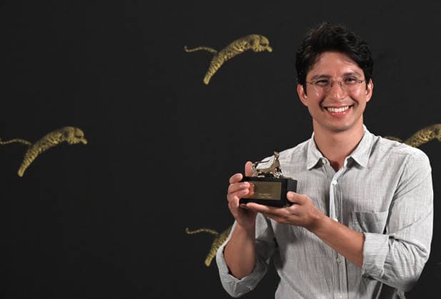 IPA87502366 - Locarno, Switzerland Locarno Film Festival 2026 TIPOON MAMBO, a film by director Domenico Singha Pedroli, winner of the 2026 Pardino d Oro — Winners and Awards List In the photo: Director Domenico Singha Pedroli, winner of the Pardino d Oro  Copyright: xNickxZonnaxxcopyrightx x xNickxZonnax 87502366