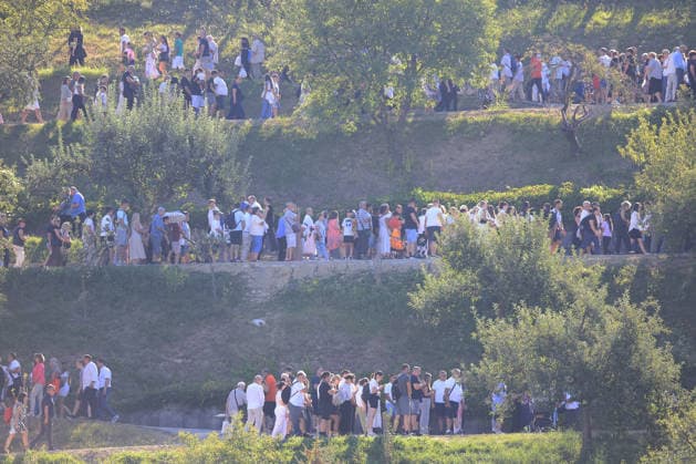 Blessed Virgin Mary celebration in Croatia People attend a mass during a Feast of Assumption of the Blessed Virgin Mary celebration at Shrine of Saint Mary in Marija Bistrica, Croatia on August 15, 2026.  MarkoxPrpic PIXSELL