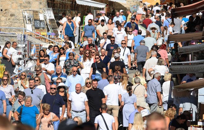 Blessed Virgin Mary celebration in Croatia People attend a mass during a Feast of Assumption of the Blessed Virgin Mary celebration at Shrine of Saint Mary in Marija Bistrica, Croatia on August 15, 2026.  MarkoxPrpic PIXSELL