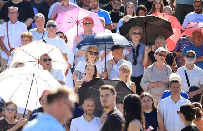 Blessed Virgin Mary celebration in Croatia People attend a mass during a Feast of Assumption of the Blessed Virgin Mary celebration at Shrine of Saint Mary in Marija Bistrica, Croatia on August 15, 2026.  MarkoxPrpic PIXSELL