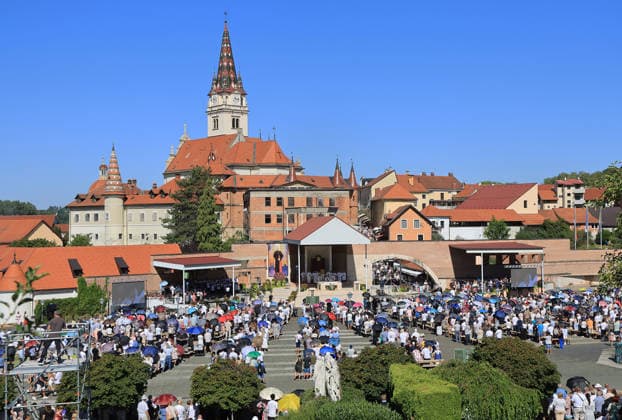 Blessed Virgin Mary celebration in Croatia People attend a mass during a Feast of Assumption of the Blessed Virgin Mary celebration at Shrine of Saint Mary in Marija Bistrica, Croatia on August 15, 2026.  MarkoxPrpic PIXSELL