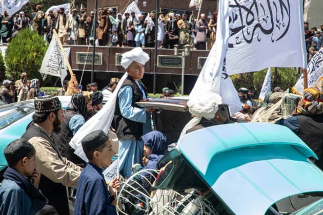 Taliban marks fifth anniversary of return to power in Afghanistan KABUL, AFGHANISTAN - AUGUST 15: Taliban supporters take part in street celebrations marking the fifth anniversary of the group s return to power following the withdrawal of U.S. and NATO forces in Kabul, Afghanistan on August 15, 2026. Hafizullah Habib Anadolu Kabul Afghanistan. Editorial use only. Please get in touch for any other usage.  Copyright: x2026xAnadoluxHafizullahxHabibx
