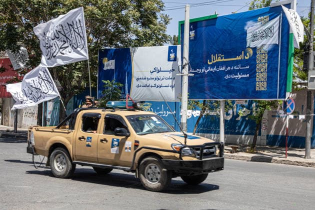 Taliban marks fifth anniversary of return to power in Afghanistan KABUL, AFGHANISTAN - AUGUST 15: Taliban supporters take part in street celebrations marking the fifth anniversary of the group s return to power following the withdrawal of U.S. and NATO forces in Kabul, Afghanistan on August 15, 2026. Hafizullah Habib Anadolu Kabul Afghanistan. Editorial use only. Please get in touch for any other usage.  Copyright: x2026xAnadoluxHafizullahxHabibx