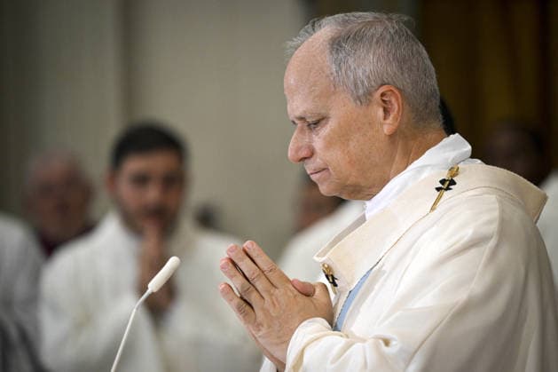 Pope Leo XIV Celebrates Feast of the Assumption Mass - Castel Gandolfo Pope Leo XIV celebrates the Mass for the Solemnity of the Assumption at the Pontifical Parish of Saint Thomas of Villanova in Castel Gandolfo, Italy near Rome on August 15, 2026. Photo by (EV) Simone Risoluti Vatican Media ABACAPRESS.COM Castel Gandolfo Italy  Copyright: xABACAx