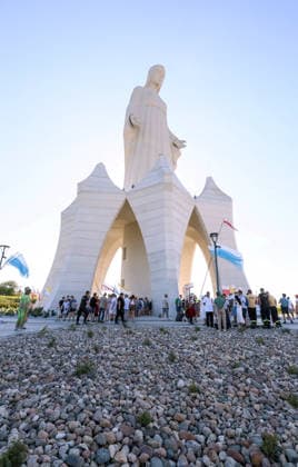 Highest Virgin Mary statue in Europe unveiled Photo: Adam Burakowski East News Ceremony of the unveiling and consecration of the Monument to Our Lady of Mercy on August 15, 2026 in the village of Konotopie near Torun in north-central Poland. The monument, whose height reaches 55,6 metres, was privately financed by the Polish entrepreneur and stock market investor Roman Karkosik. This is the highest Virgin Mary statue in Europe and second highest in the world. EN_01682639_0124 