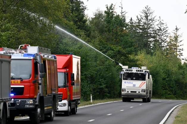 Fire in the Belgian High Fens JALHAY, BELGIUM - AUGUST 15 : An important fire has broken out in the Belgian High Fens on August 15, 2026 in Jalhay, Belgium, 15 08 2026 Jalhay Belgium  Copyright: xDhax